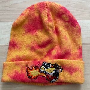 Cheetos Tie Dye Beanie Knit Hat Orange Unisex Chester Cheetah Mad Engine NWT